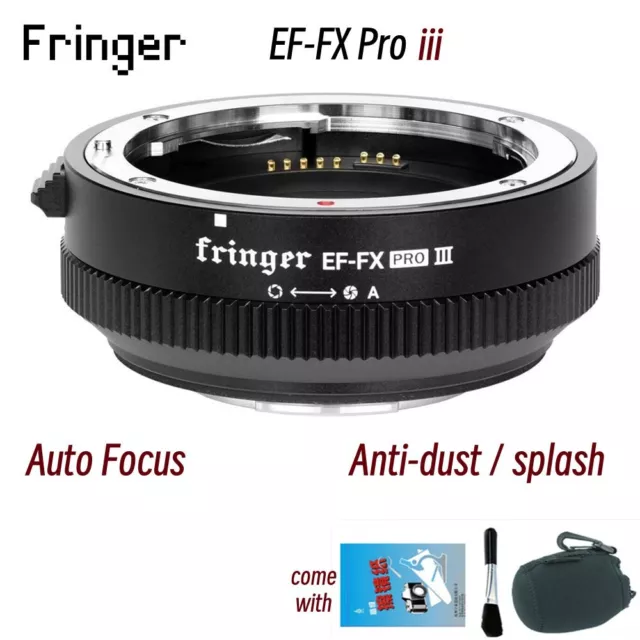 Fringer EF-FX PRO3 III AF Adapter For EF Lens To Fujifilm X X-T4 T30 H2S Camera