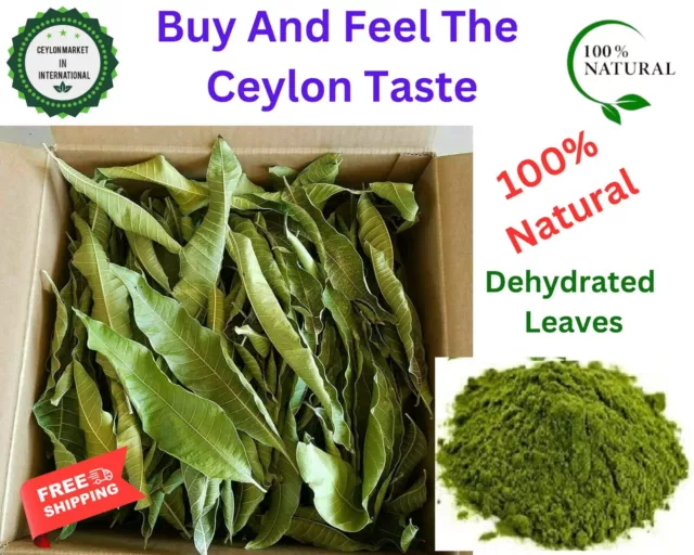 Fresh Dried Mango Leaf Powder - 100% Organic Mango Leaves Powder Ceylon Natural