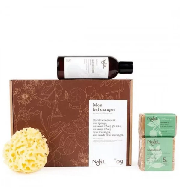 Coffret cadeau "Mon Bel Oranger " : soins corps visage & cheveux - Najel