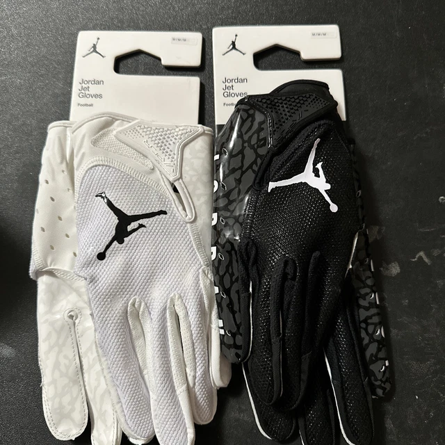 22024NIKE JORDAN SMALL Vapor Jet Football Gloves 7.0 White/Black