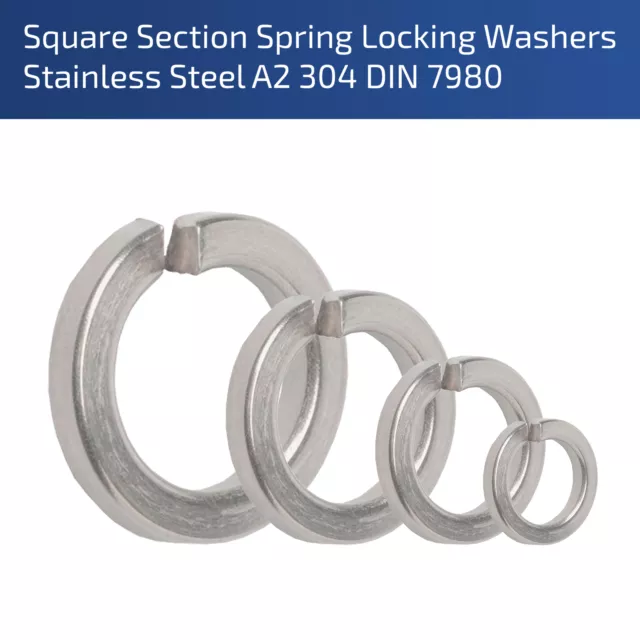 M2 M2.5 M3 M4 M5 M6 M8 M10 M12 Spring Washers Square Lock Washer Stainless Steel