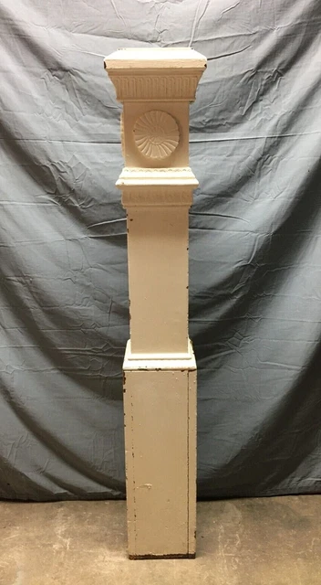 Antique Decorative Shabby Newel Post VTG Chic Mission 8x54 Staircase 663-22B 2
