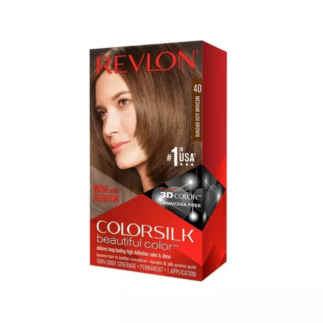 REVLON ColorSilk - Permanent hair color  40 Medium Ash Brown