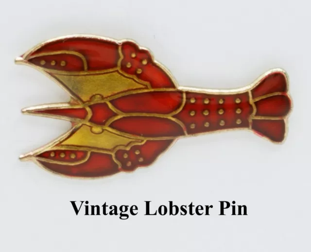 Vingate Lobster Lapel Pin - Metal