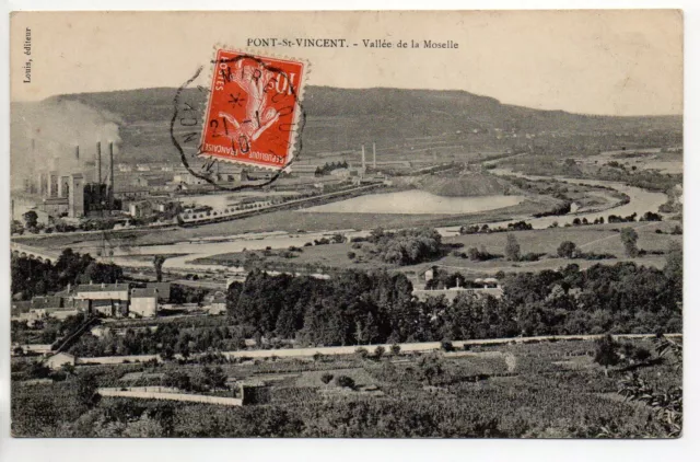PONT SAINT VINCENT - Meurthe et Moselle - CPA 54 - vue, Vallée Moselle et usines