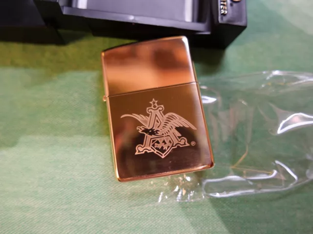 Zippo Budweiser Anheuser Busch Eagle Brass Lighter 1993