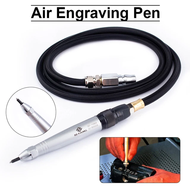 AIR SCRIBE ENGRAVING Pen Engraver Lettering Carve Pneumatic Tool with 2