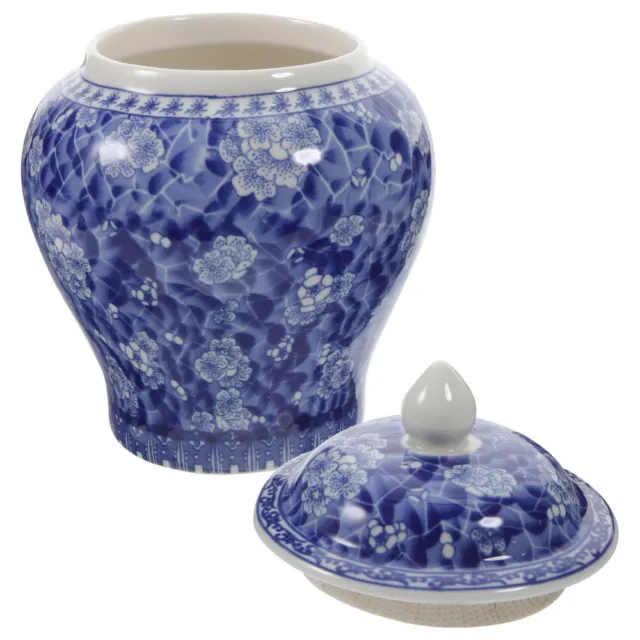 Flower Pattern Traditional Chinese Style Ceramic Airtight Loose Tea Leaf Jar