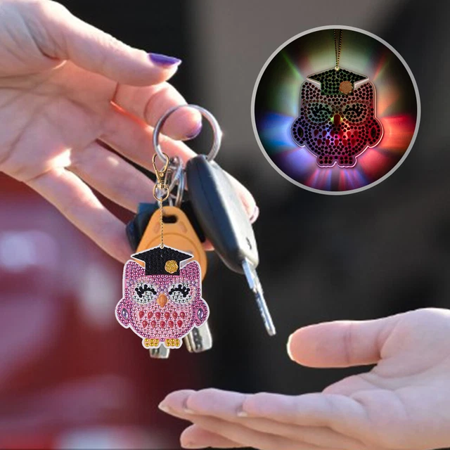 Cartoon Diamond Painting Keychain DIY Luminous Key Ring Pendant (DSK044) Fr 3