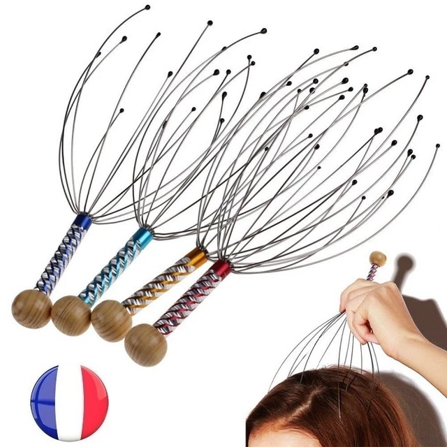 Masseur de Tête Massage Capillaire Anti-stress Bien-être Relaxation Acupuncture