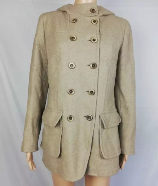 WEEKEND MAX MARA Cappotto di LANA Giubbotto DOPPIOPETTO Giacca Taglia 42 Donna