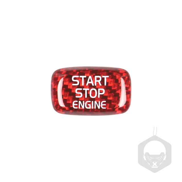 Adesivo Motore Auto Fibra di Carbone Start Stop Pulsante Accensione per Volvo V40 V60 S60 02