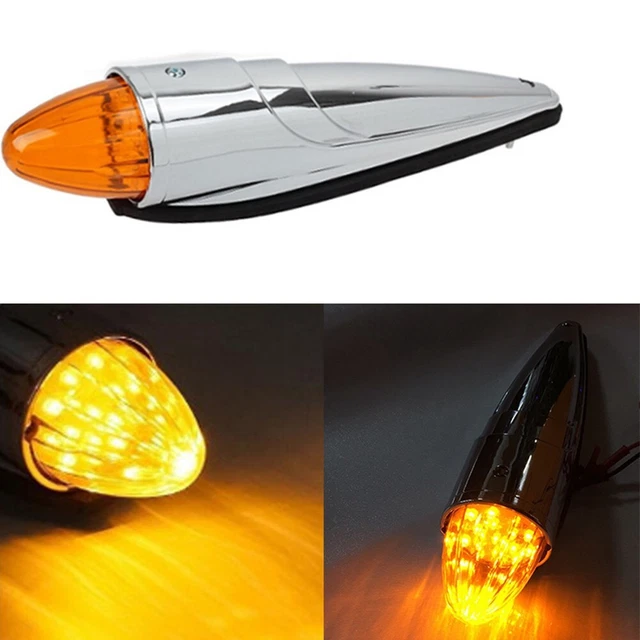 1 Pc Sign-Light LED Amber Truck Roof Cab Marker Clearance Lights 12V Universal