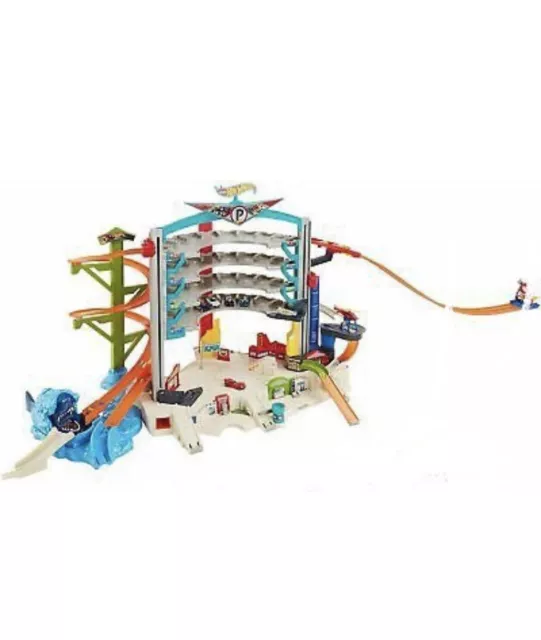 Hot Wheels Il Mega Garage CMP80 Mattel Usata (comprese 5 Macchine) 2