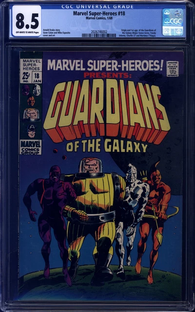 Marvel Super-Heroes #18 CGC 8.5 Colan, Origin & 1st Guardians of the Galaxy
