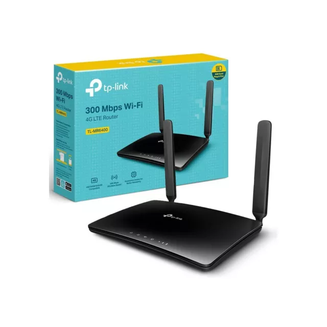 ROUTER WIRELESS TP-LINK TL-MR6400 Wi-Fi N300+4LAN SCHEDA MOBILE DATI SIM LTE 4G 2