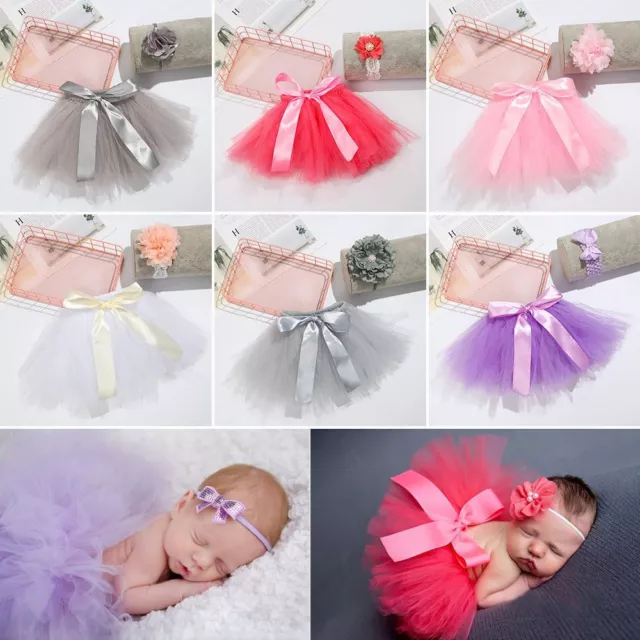 Prop Clothes Newborn Infant Tutu Skirt Baby Headband Newborns Costume Hairband