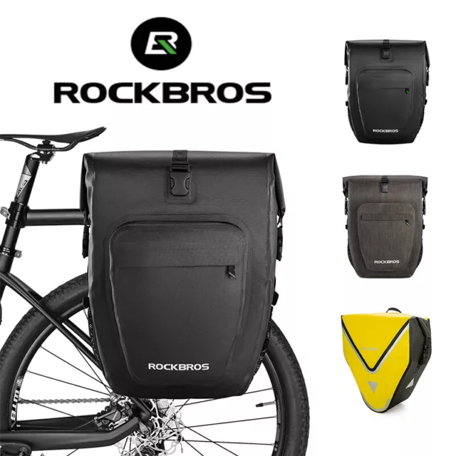 RockBros Bike Pannier Bag Seat Bag 100% Waterproof Bicycle Rear Rack Pack  27L