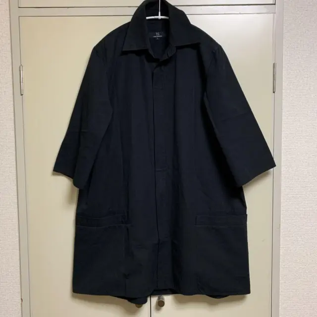 Cotton Black Spring Coat Y'S Yohji Yamamoto