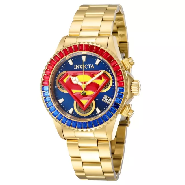 NEW Invicta 50mm DC Comics LE HENRY CAVILL SUPERMAN Faux METEORITE