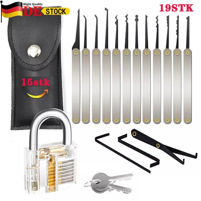 Kit Crochetage Serrure 26 Pièces - 2 Serrures Transparentes + Outils Silicone | Pour Débutants Et Pros