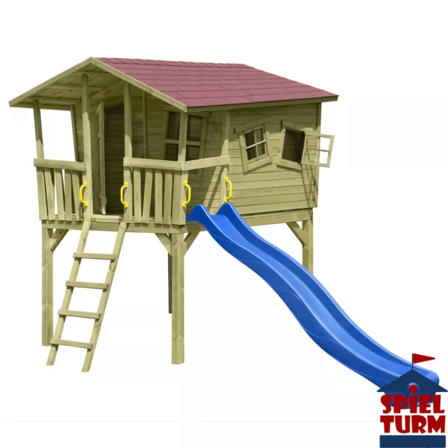 HOQ Stelzenhaus CRAZY Leon Baumhaus Spielhaus Spielturm Kletterturm aus Holz
