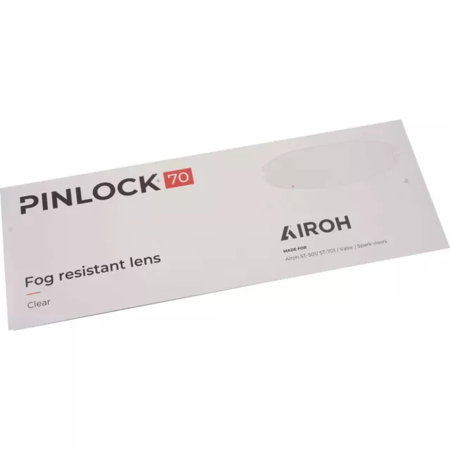Pinlock 70 Max Vision obiettivo inserto antiappannamento trasparente Airoh Valor Spark ST-501 ST-701