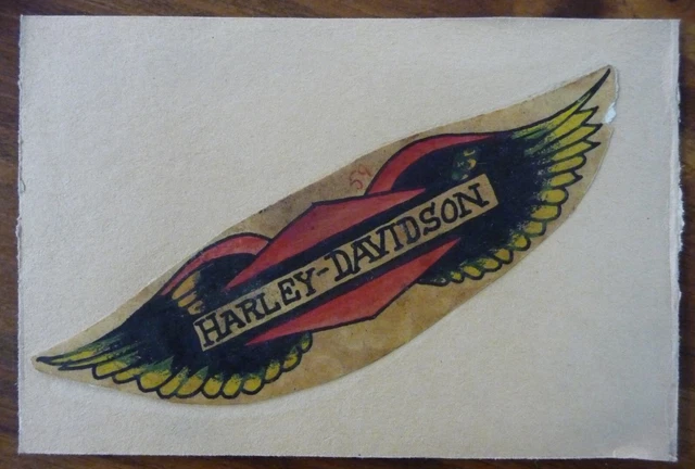Flash de barra y escudo dibujado a mano para Harley-Davidson