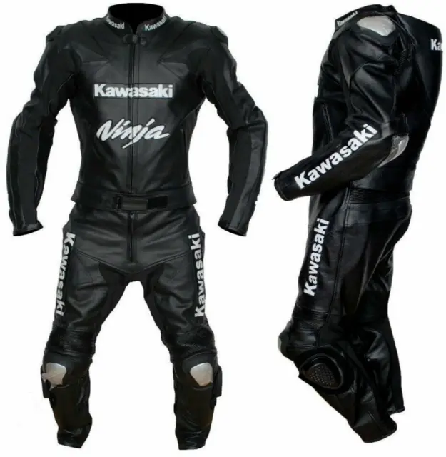kawasaki motorbike racing suit motorcycle customized motoGP cowhide leather suit