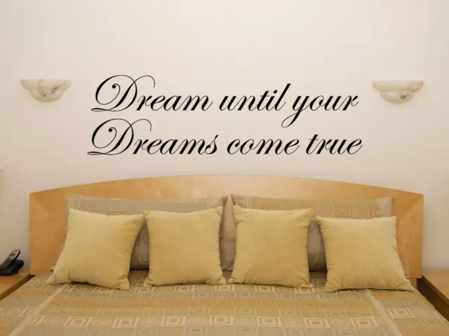 Dreams Come True Bedroom Living Dining Room Decal Wall Art Sticker Picture Decor