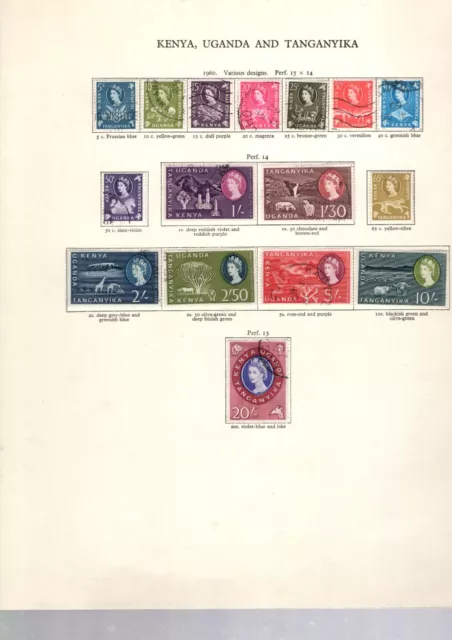 KENYA UGANDA TANGANYIKA 1960 set  mint/used to £1