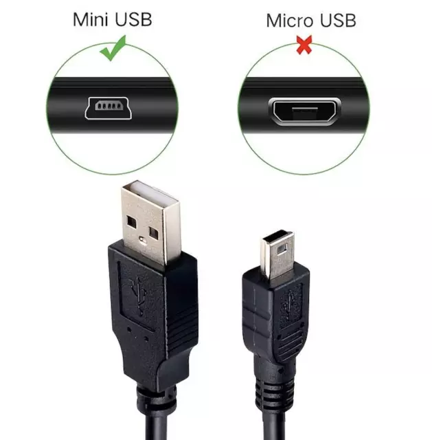 Mini USB Cable for Canon/Garmin/Olympus Mio SatNav/Camera/Speaker/Monitor