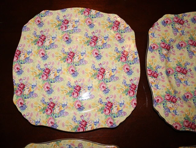 4 Royal Winton Grimwades Welbeck Vintage 1995 Chintz Dinner Plates 6