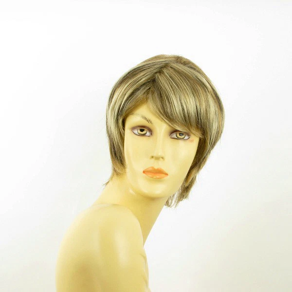 Perruque Femme Mi-long Blond Clair Cuivré Chocolat - Style Naturel Et Libre - Bonnet Classique