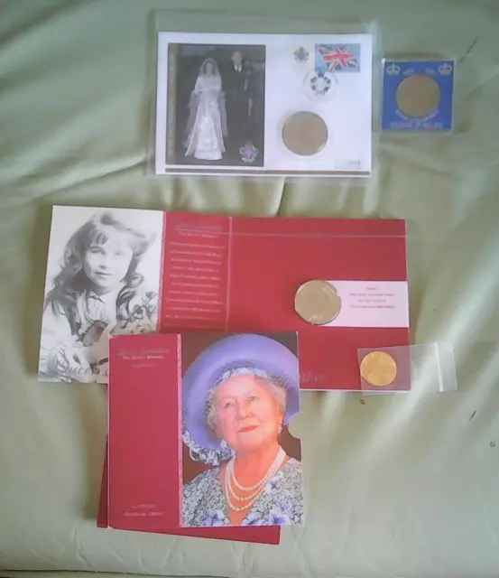 Queen Elizabeth coins commemorative collection of 4 silver/diamond jubilee crown