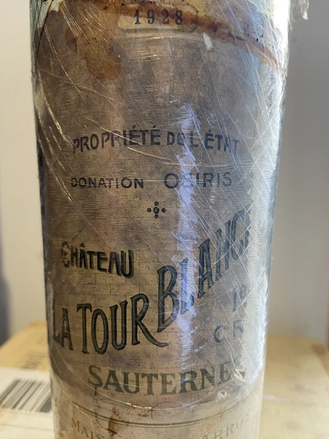 superbe flacon La tour Blanche Sauternes 1928