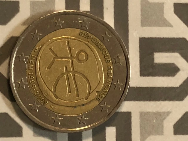 piece de 2 euros rare UEM 1999 2009