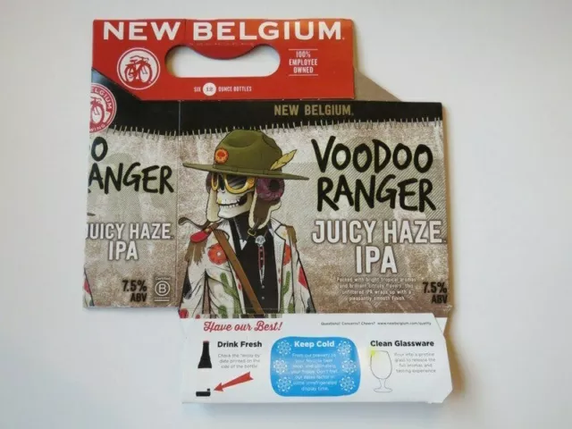 Beer Six pack Holder (6-pack) ~ NEW BELGIUM Brewing Voodoo Ranger Juicy Hazy IPA