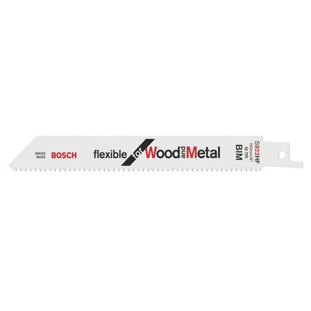 Lame De Scie Sabre Bosch Heavy For Metal - 5 Pièces, Coupe Fine Bimétal, Idéale Pour Acier Et Tuyaux