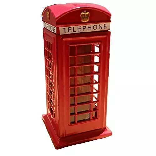 Telefonzelle/Telefon rote Box London Souvenir Druckguss Metall Geldbank