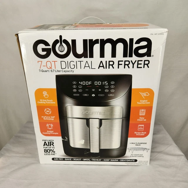 GOURMIA 7 QUART Digital Air Fryer GAF798 10 One touch Cooking Functions