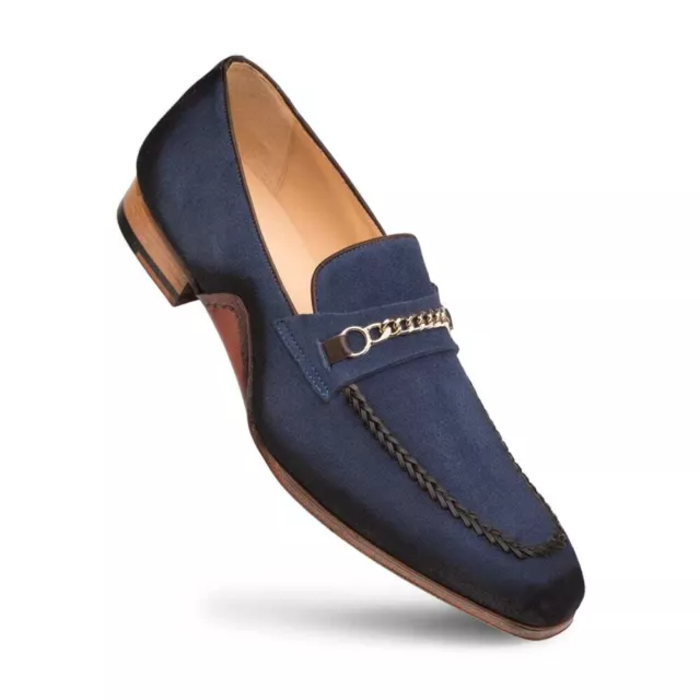 Mezlan Homme Bleu Antique Daim Mocassins (11, M)