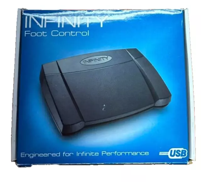 INFINITY IN-USB-2 USB Foot Control Pedal For Transcription Dictation -PREOWNED