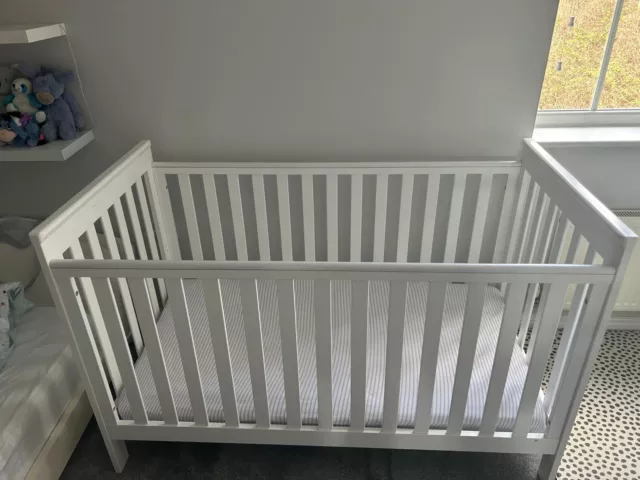 CHARLOTTE COT BED, Pocket Spring Mattress and Cover John Lewis. Hardly ...