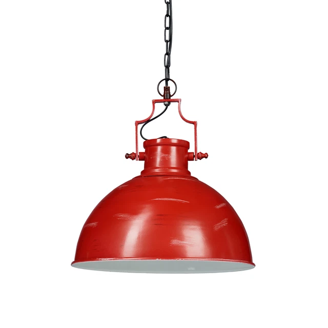 Suspension Industriel Vintage 26cm Lustre Rétro E27 Plafonnier Pour Cuisine Chambre Salon Rouille