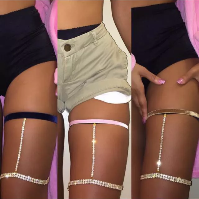 Sexy Body Crystal Rhinestone Thigh Waist Leg Bikini Jewelry 2019