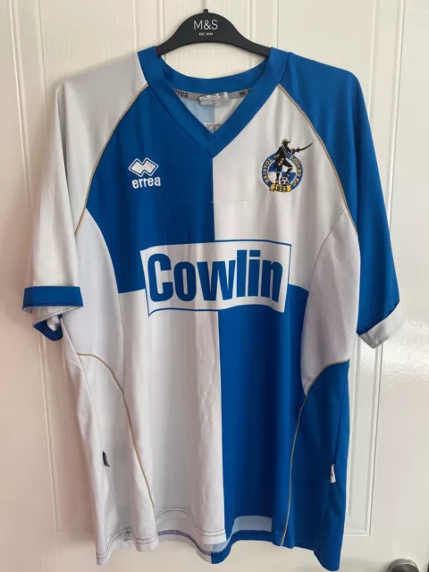 Bristol Rovers Football Club 2008/09 Home Shirt Mens Size Xxl