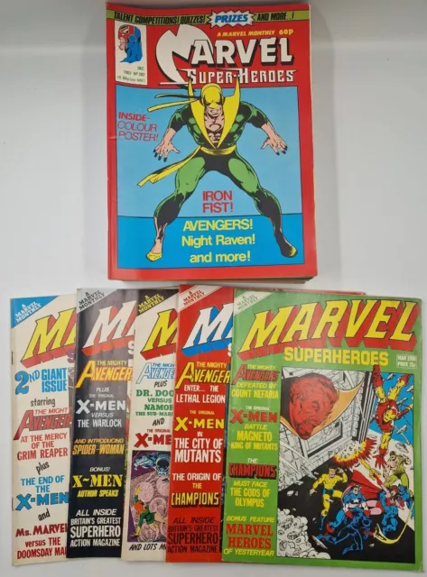 x26 Marvel Superheroes Monthly Bundle - UK Marvel Comic Lot - Rare Free Posters