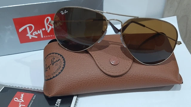 Rayban 3025 001/33 Calibro 58mm Oro  Con Lenti Marrone Intero