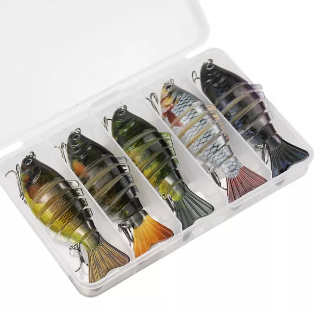 5PCS FISHING LURES for Bass Trout Segmented Multi Jointed Swimbaits Slow  Sinking $16.99 - PicClick
